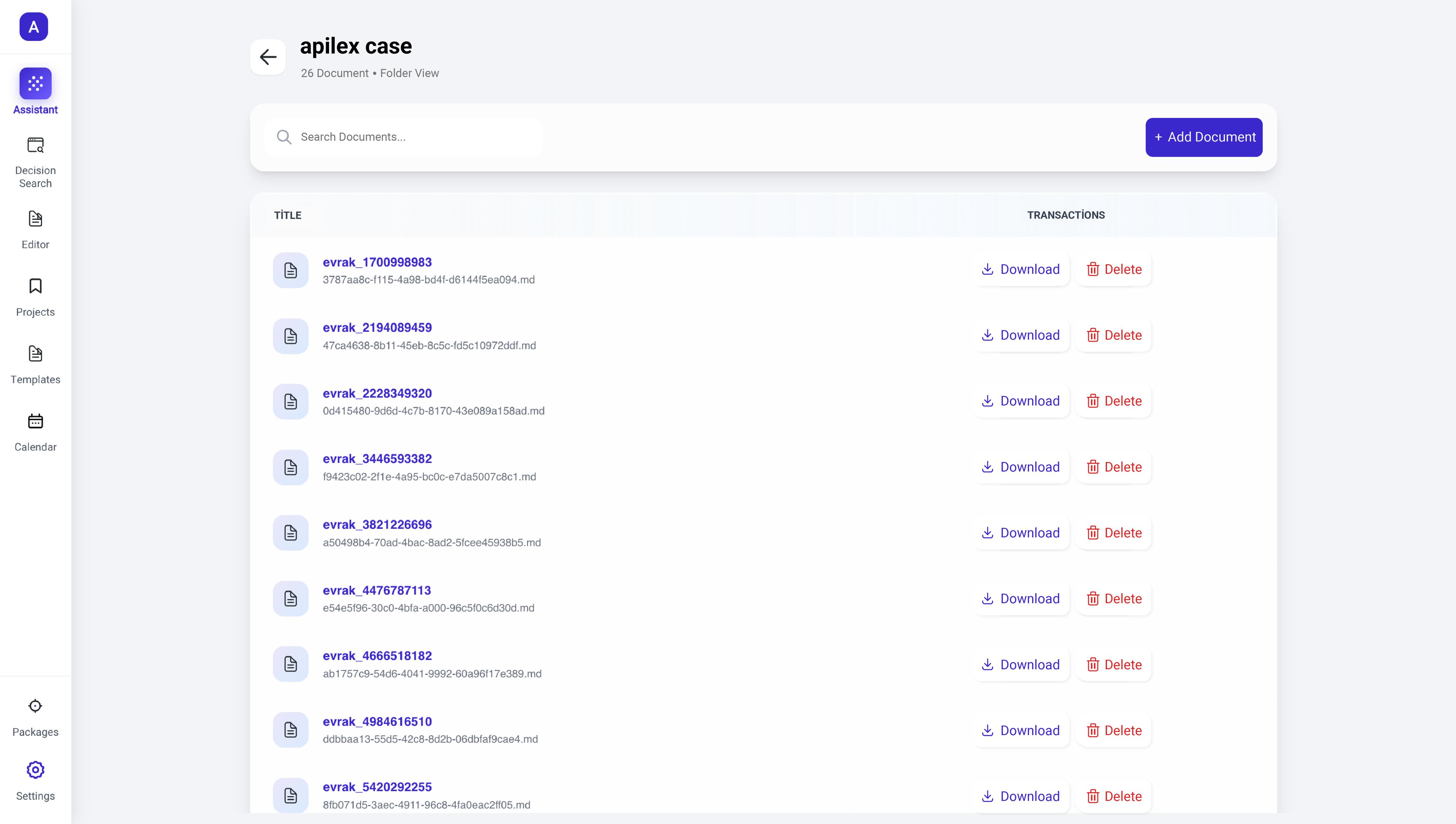 Apilex Document Management